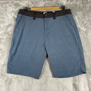 KAVU Hybrid Shorts Mens 34 Blue Gray Stretch Outdoor Active Casual